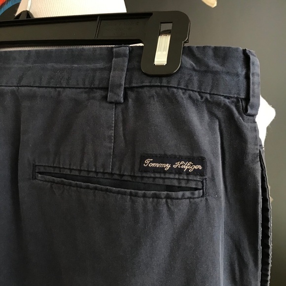 T. HILFIGER VINTAGE Navy Blue Pleated Shorts Sz 33 - Picture 10 of 12